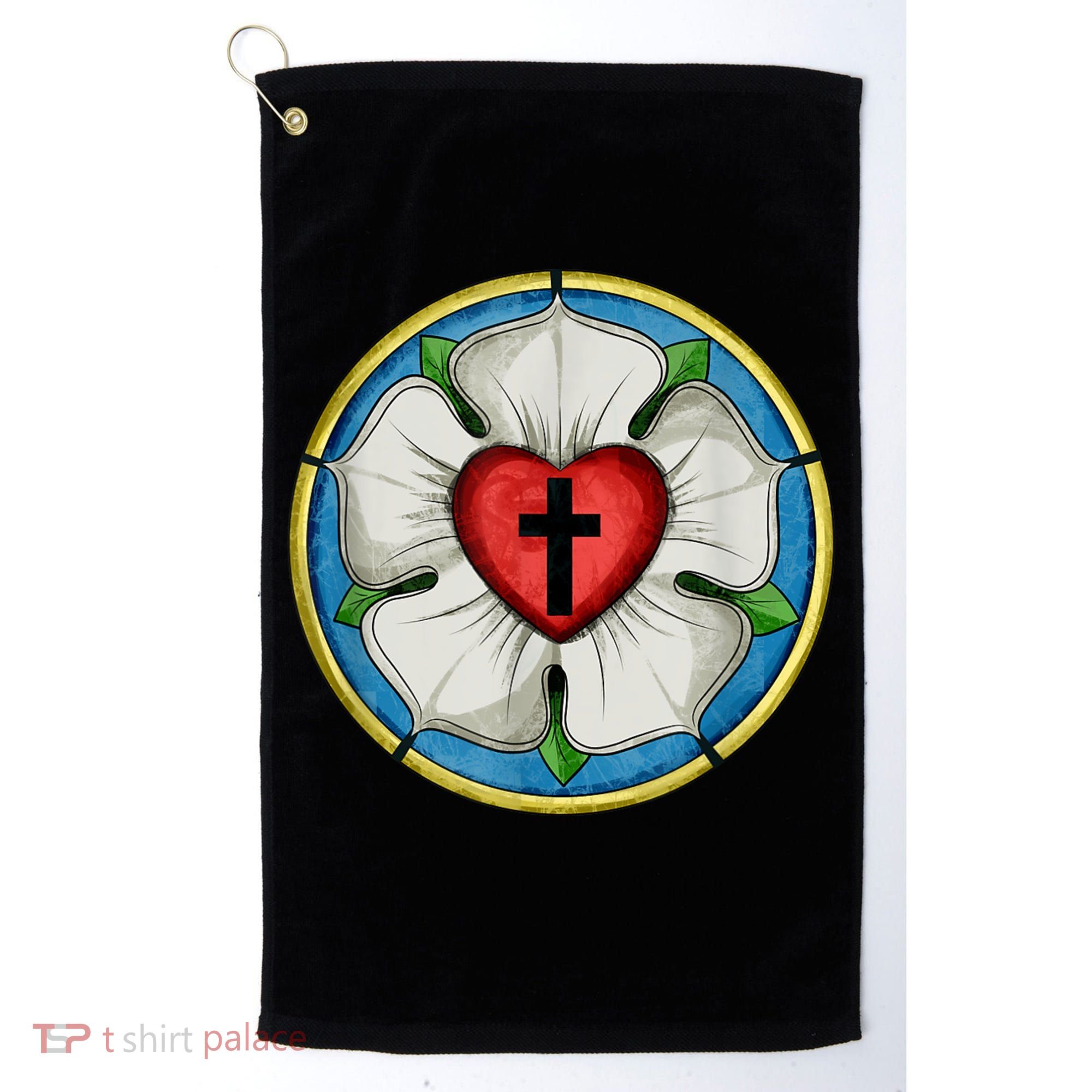 LUTHER ROSE SEAL LUTHERAN SYMBOL CHRISTIAN CROSS Golf Towel