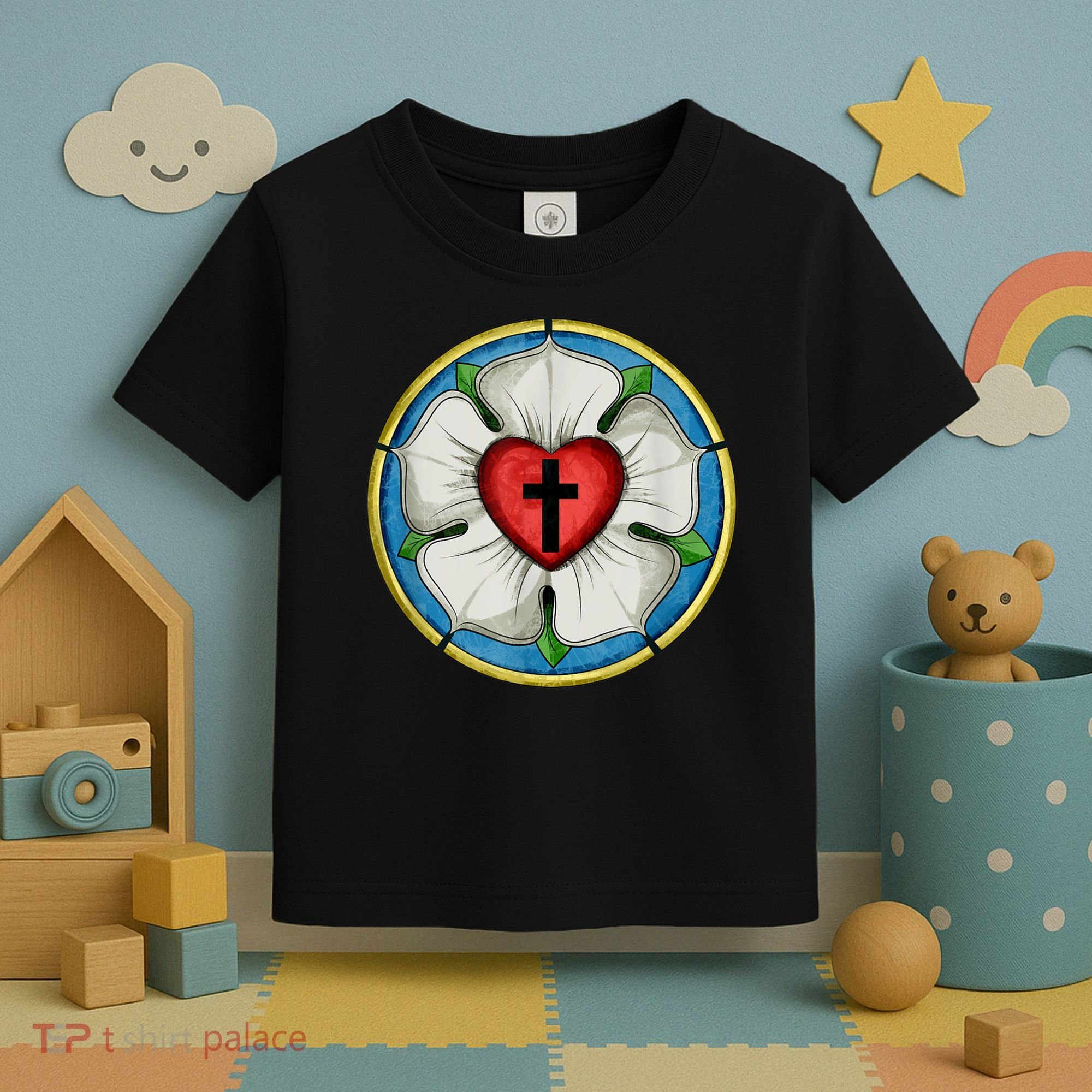 LUTHER ROSE SEAL LUTHERAN SYMBOL CHRISTIAN CROSS Toddler T-Shirt