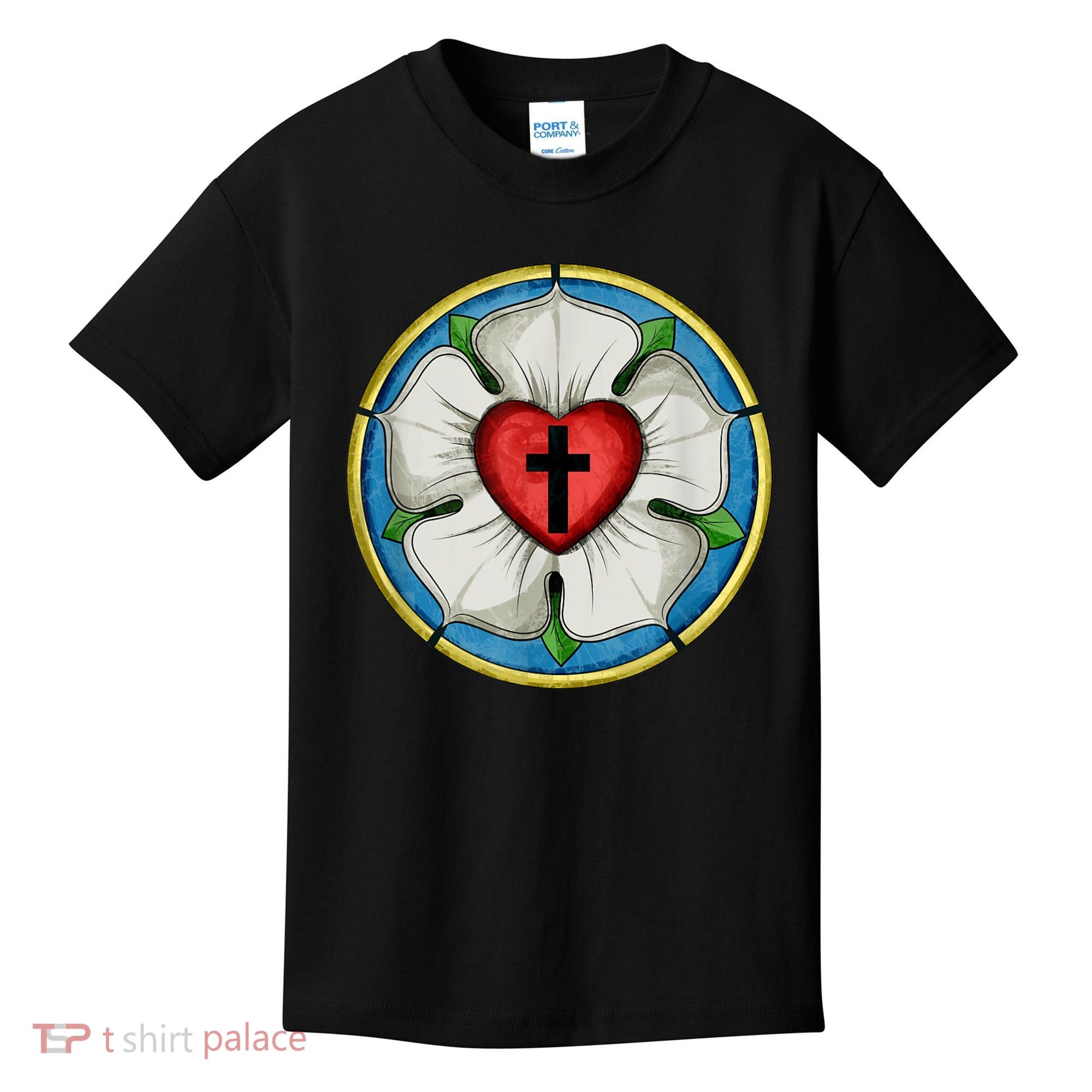 LUTHER ROSE SEAL LUTHERAN SYMBOL CHRISTIAN CROSS Kids T-Shirt