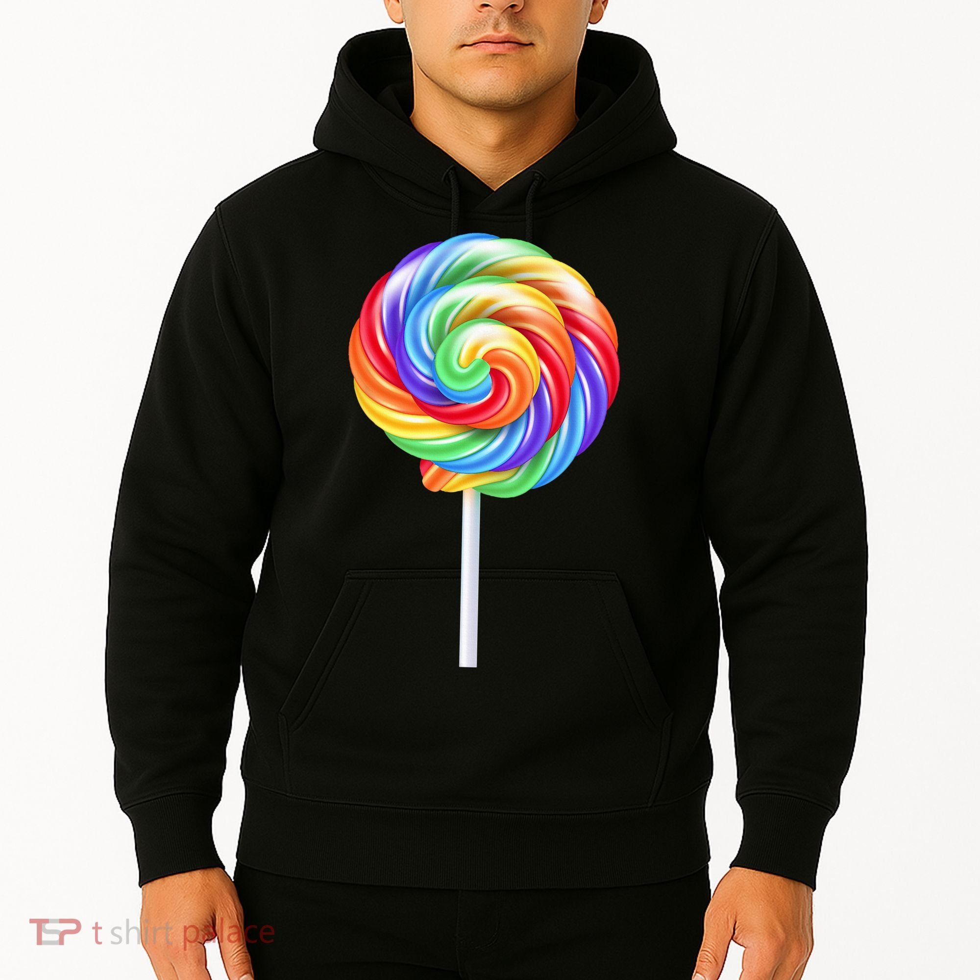 Lollipop Rainbow Sucker Candy Costume Halloween Hoodie