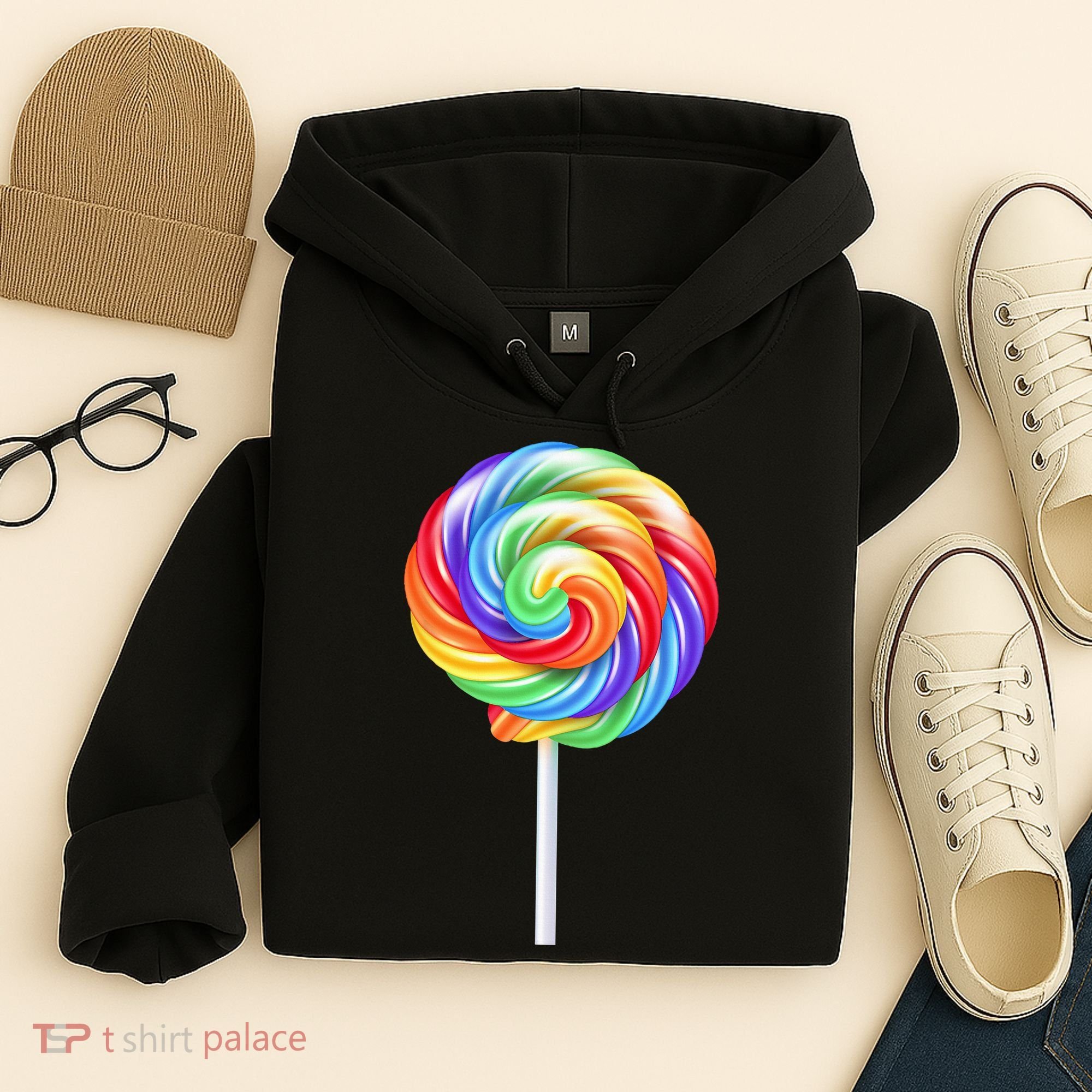 Lollipop Rainbow Sucker Candy Costume Halloween Hoodie