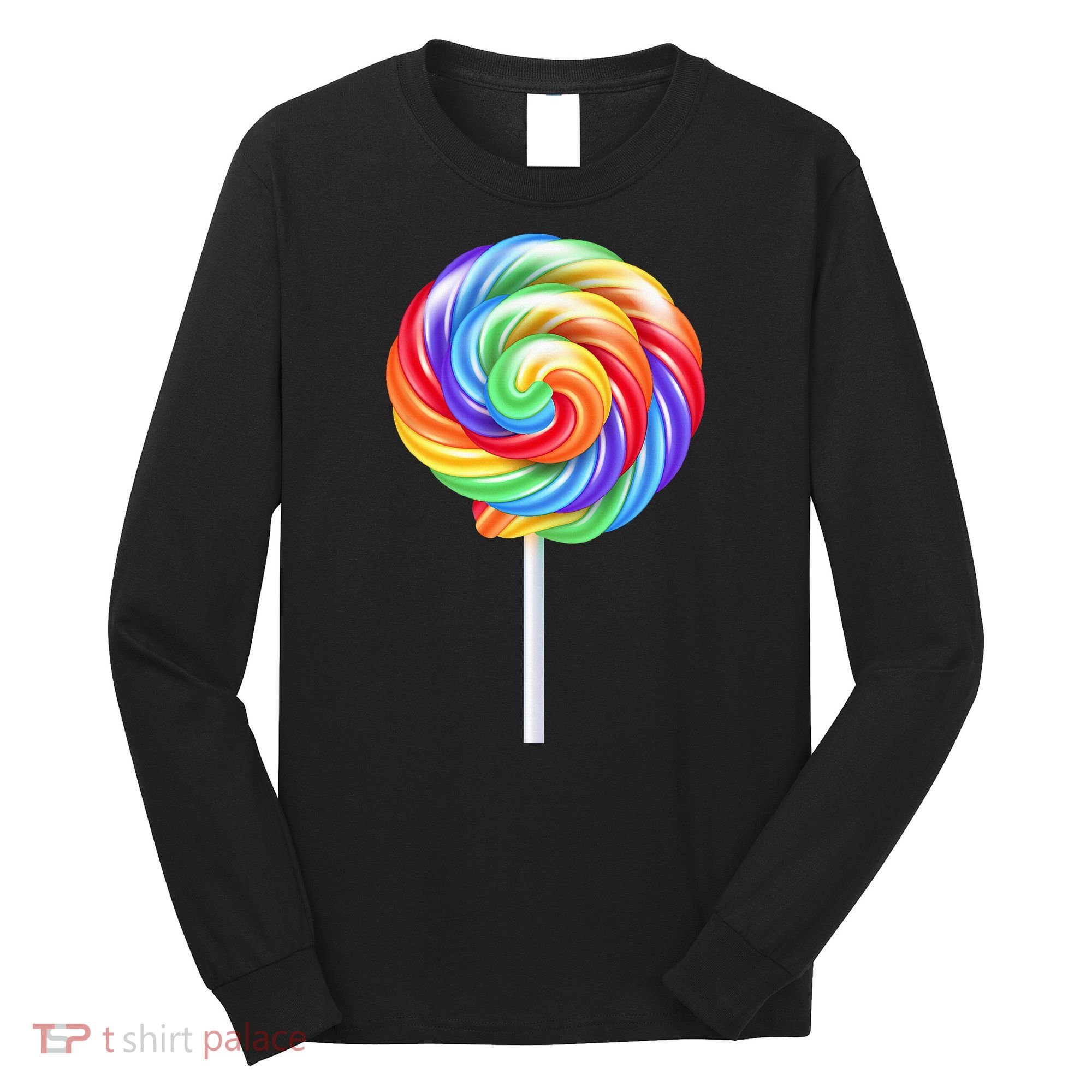 Lollipop Rainbow Sucker Candy Costume Halloween Long Sleeve Shirt