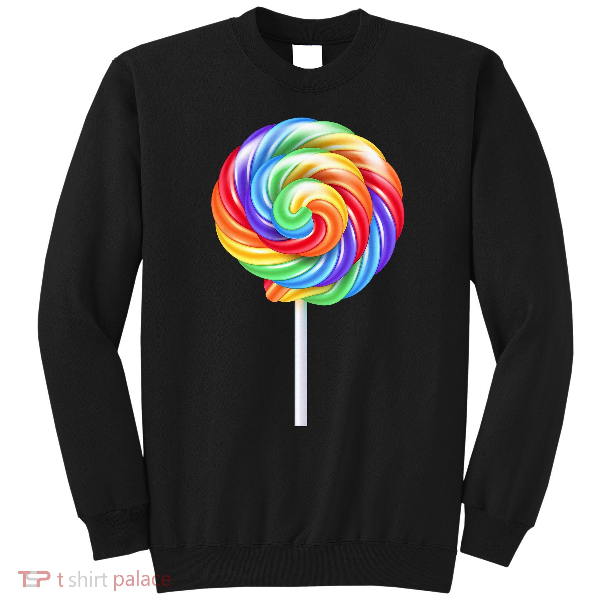 Lollipop Rainbow Sucker Candy Costume Halloween Sweatshirt