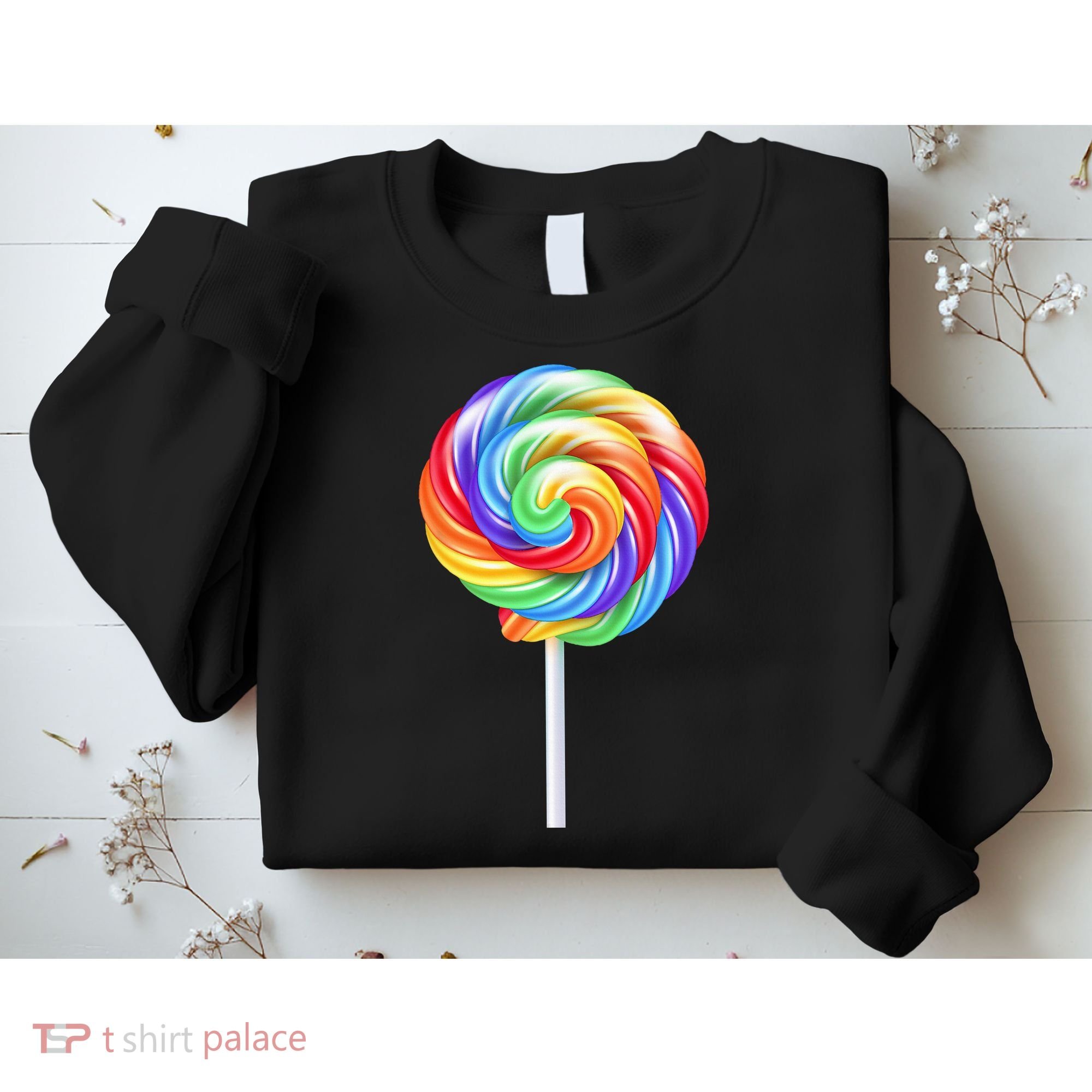 Lollipop Rainbow Sucker Candy Costume Halloween Sweatshirt