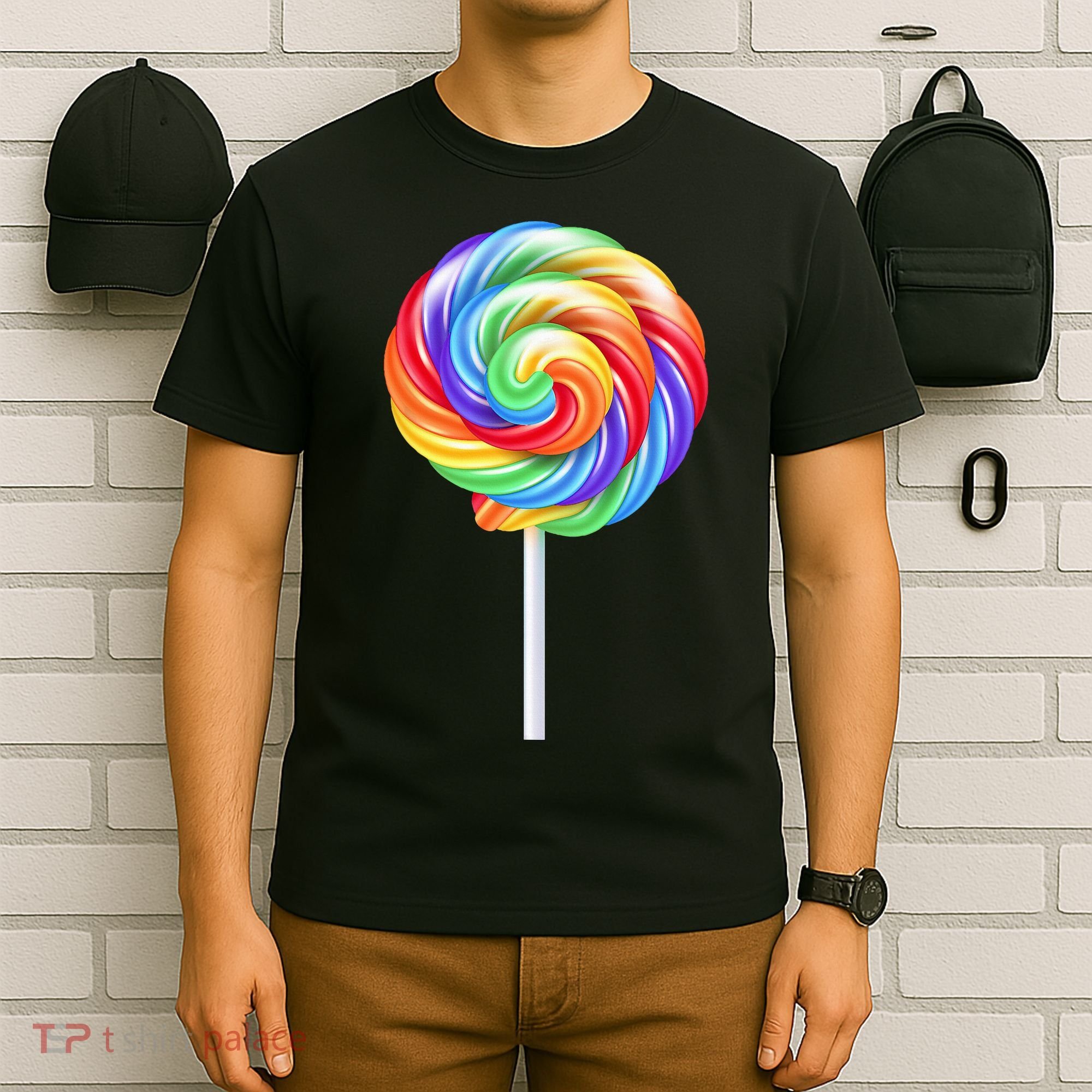 Lollipop Rainbow Sucker Candy Costume Halloween T-Shirt