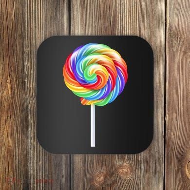 Lollipop Rainbow Sucker Candy Costume Halloween Coaster