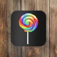 Lollipop Rainbow Sucker Candy Costume Halloween Coaster thumb 0