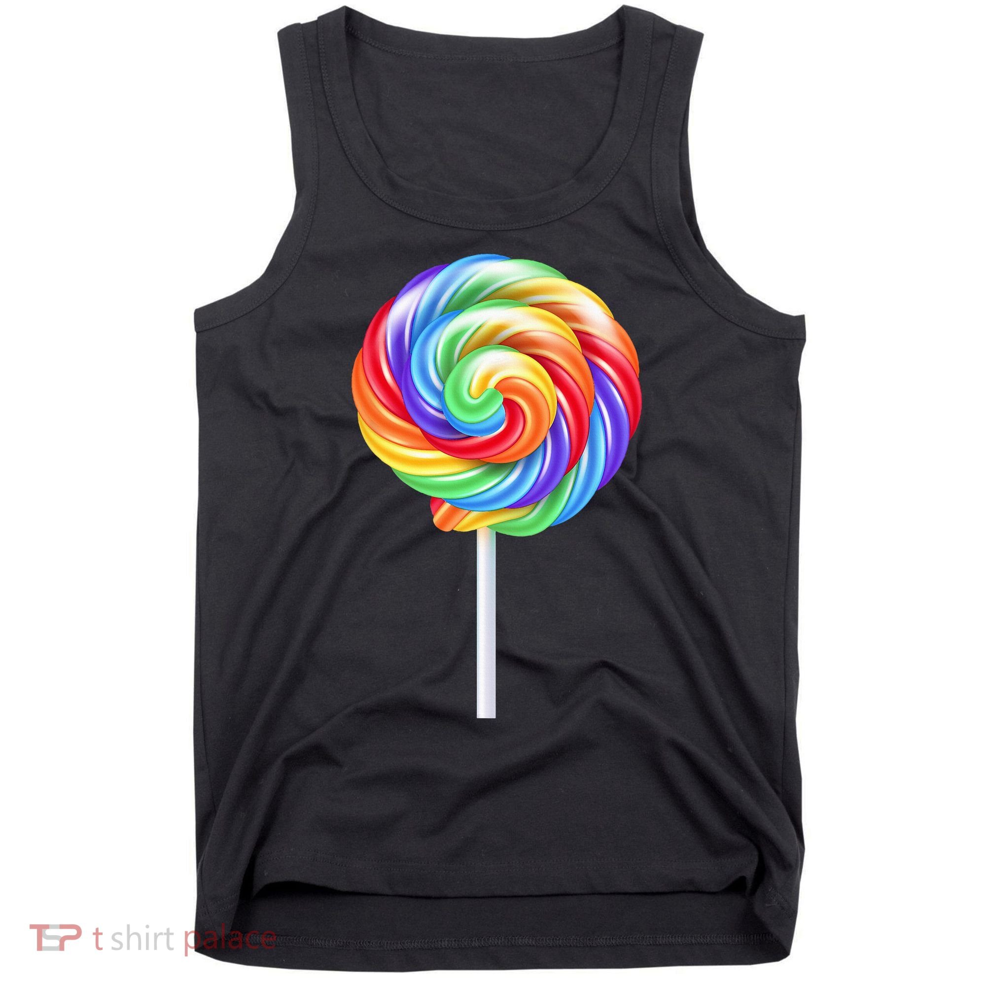 Lollipop Rainbow Sucker Candy Costume Halloween Tank Top