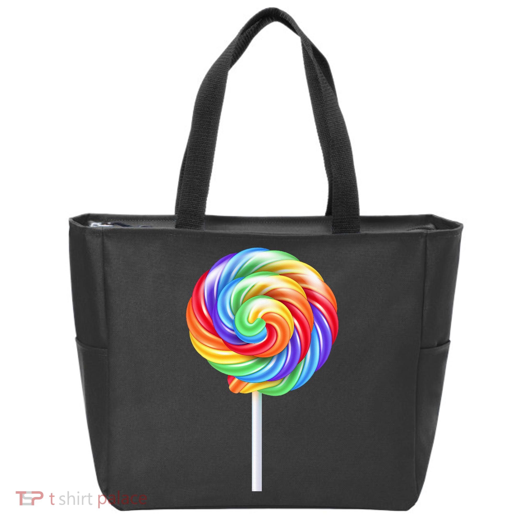 Lollipop Rainbow Sucker Candy Costume Halloween Tote Bag