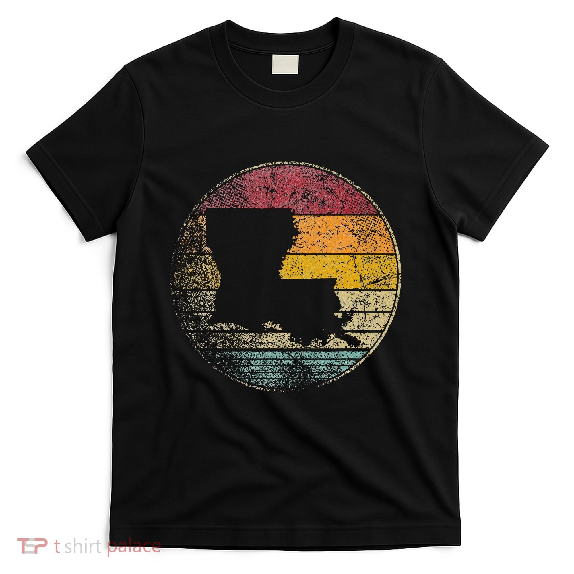 Louisiana Retro Style Vintage Distressed 70s 80s 90s Gift T-Shirt