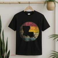 Louisiana Retro Style Vintage Distressed 70s 80s 90s Gift T-Shirt thumb 2