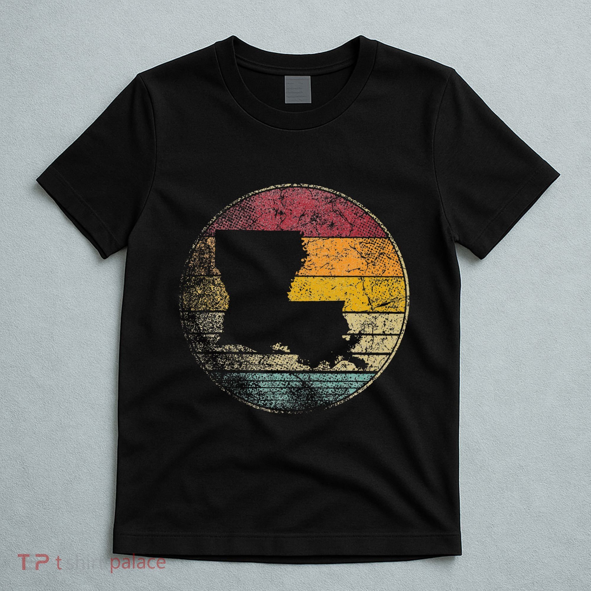 Louisiana Retro Style Vintage Distressed 70s 80s 90s Gift T-Shirt