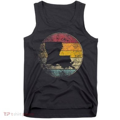 Louisiana Retro Style Vintage Distressed 70s 80s 90s Gift Tank Top