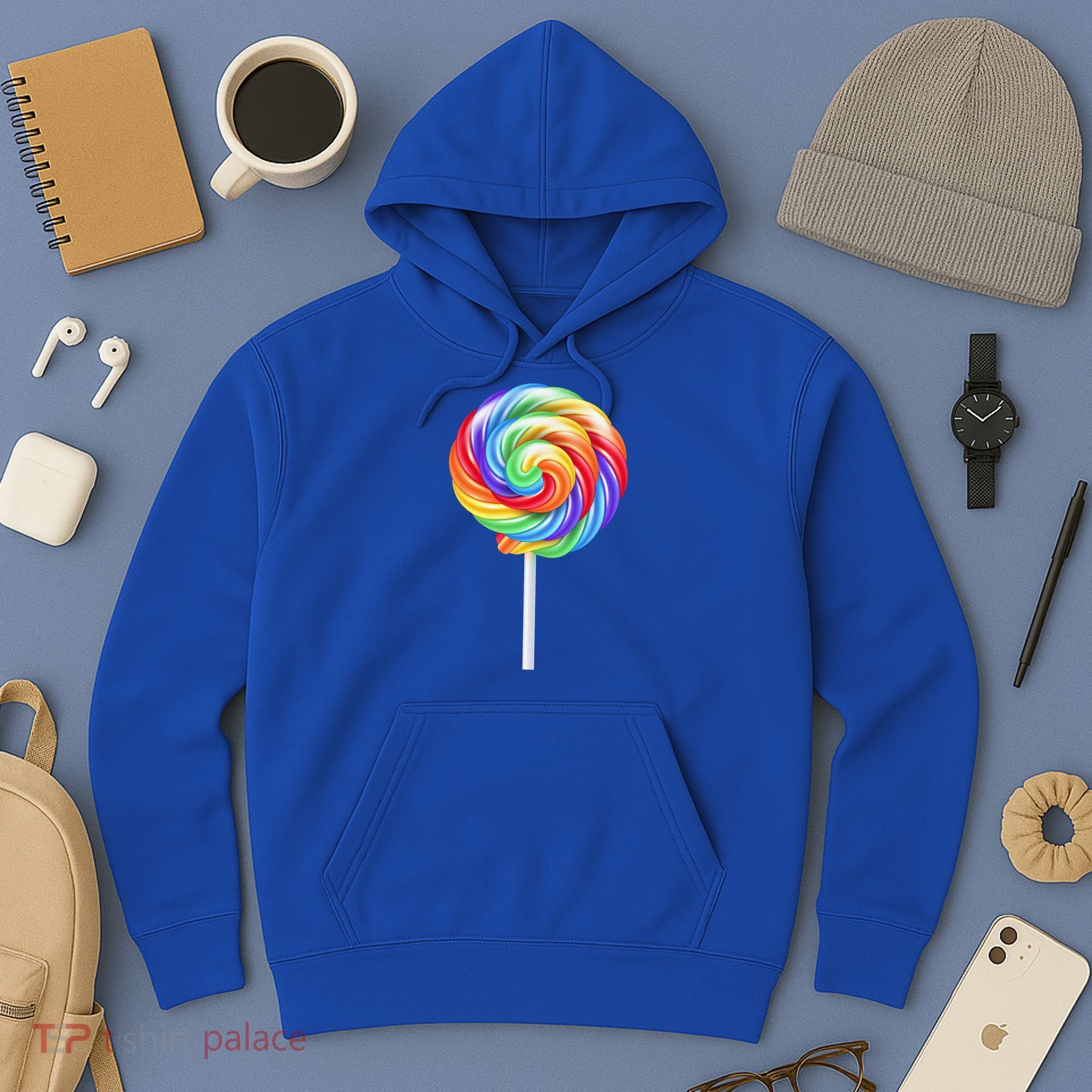 Lollipop Rainbow Sucker Candy Costume Halloween Hoodie
