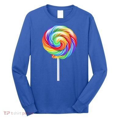 Lollipop Rainbow Sucker Candy Costume Halloween Long Sleeve Shirt