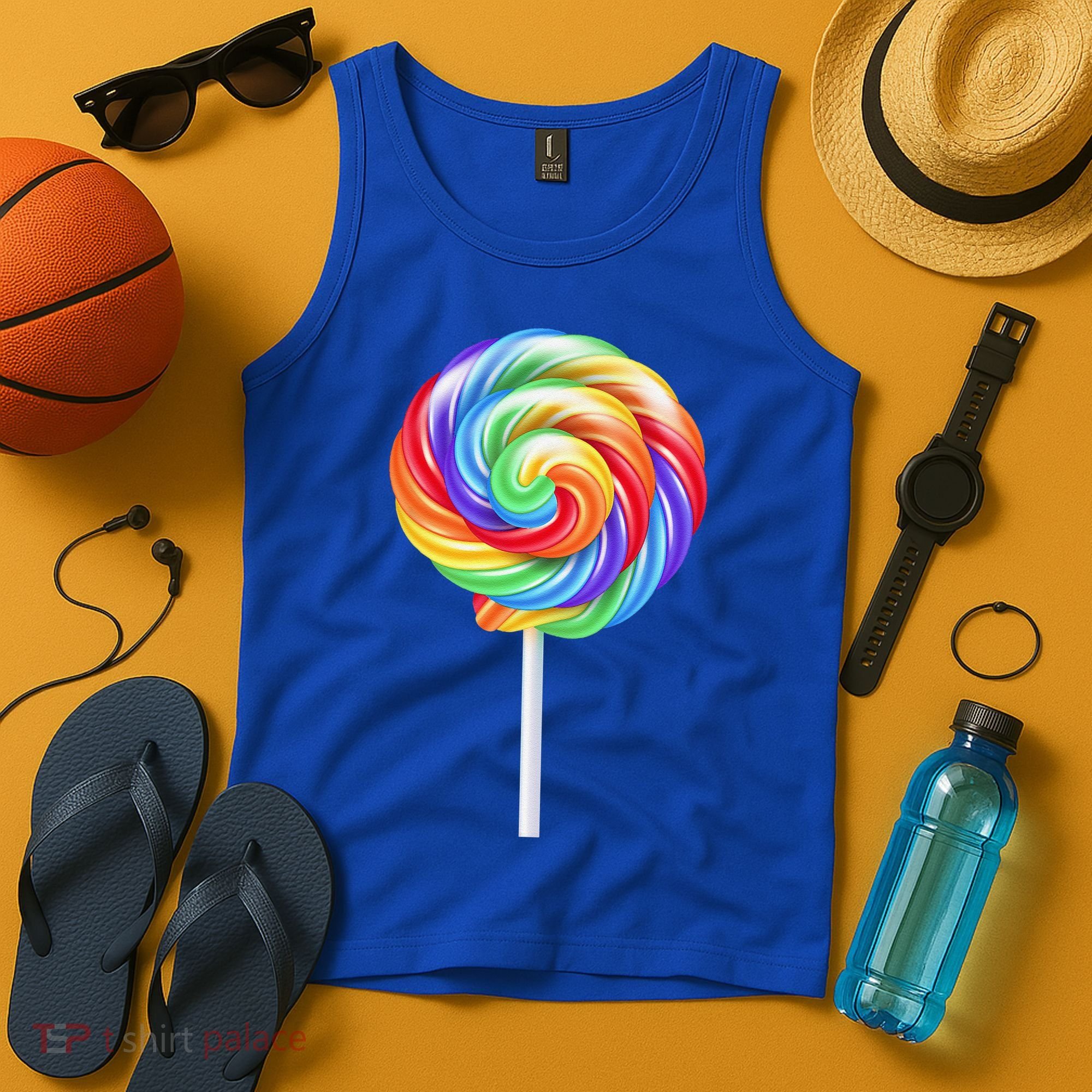 Lollipop Rainbow Sucker Candy Costume Halloween Tank Top