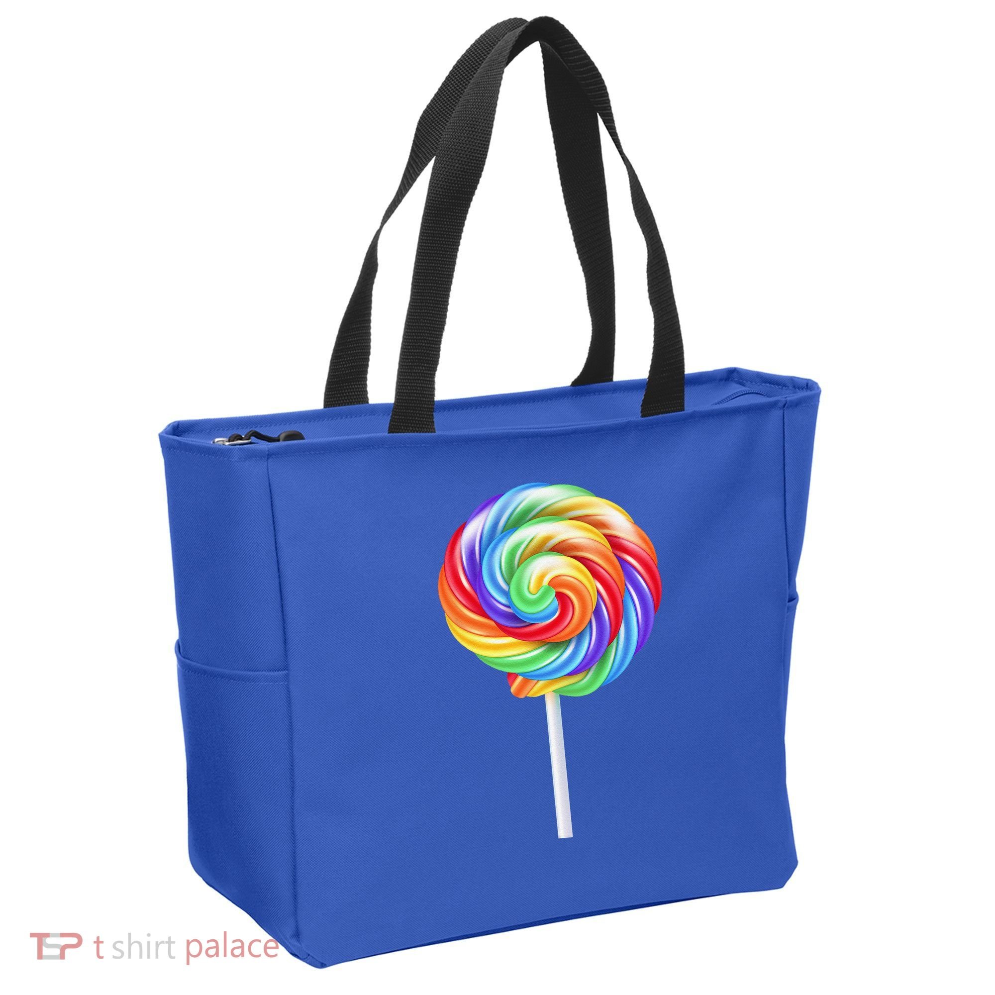 Lollipop Rainbow Sucker Candy Costume Halloween Tote Bag