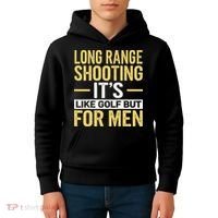 Long Range Shooting Its Like Golf But Kids Hoodie thumb 4