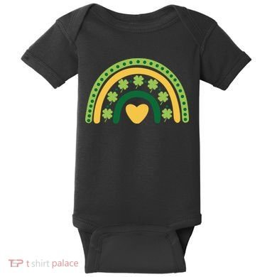 Lucky Rainbow St Patrick's Day Baby Bodysuit