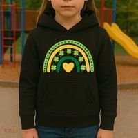 Lucky Rainbow St Patrick's Day Kids Hoodie thumb 3