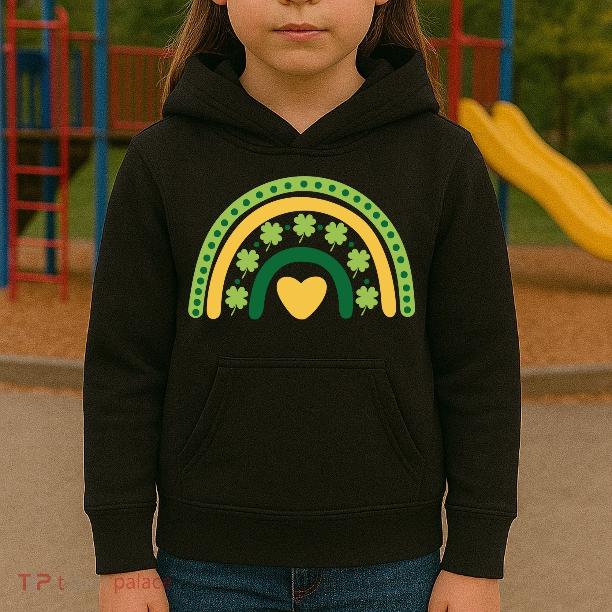 Lucky Rainbow St Patrick's Day Kids Hoodie
