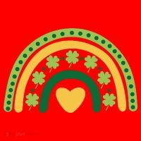 Lucky Rainbow St Patrick's Day Santa Hat thumb 1