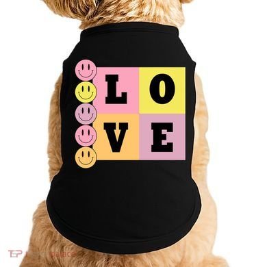 Love Retro Smile Face Cute Gift Doggie Tank