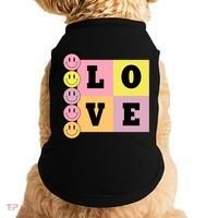 Love Retro Smile Face Cute Gift Doggie Tank thumb 0