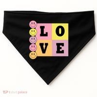 Love Retro Smile Face Cute Gift USA-Made Doggie Bandana thumb 0