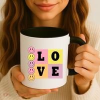 Love Retro Smile Face Cute Gift Coffee Mug thumb 3