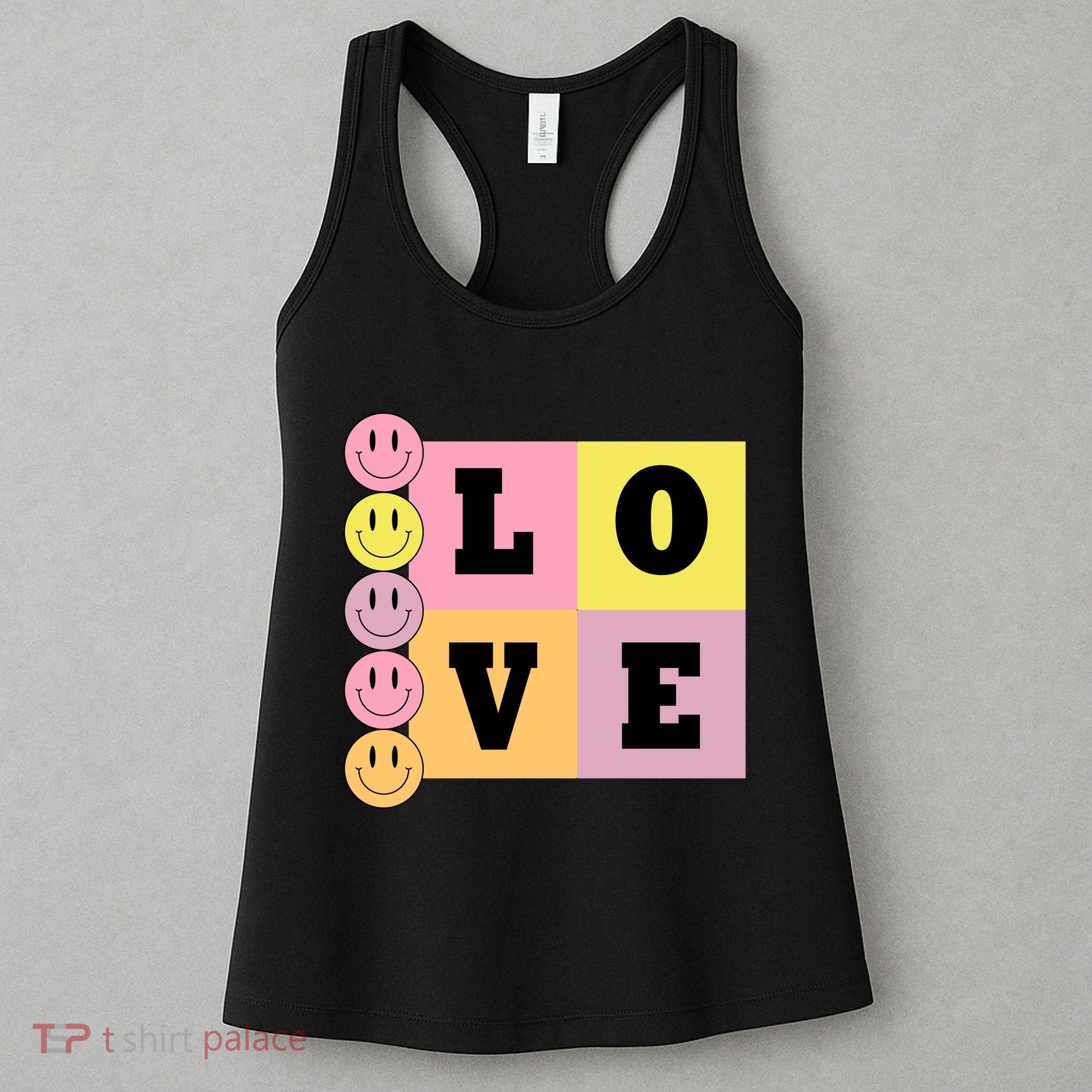 Love Retro Smile Face Cute Gift Women's Tank Top