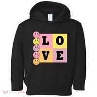 Love Retro Smile Face Cute Gift Toddler Hoodie thumb 0