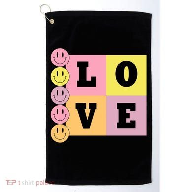 Love Retro Smile Face Cute Gift Golf Towel