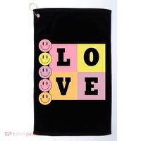 Love Retro Smile Face Cute Gift Golf Towel thumb 0