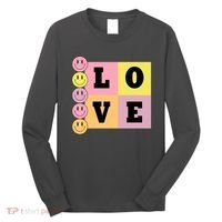 Love Retro Smile Face Cute Gift Long Sleeve Shirt thumb 0