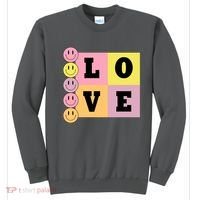 Love Retro Smile Face Cute Gift Sweatshirt thumb 0