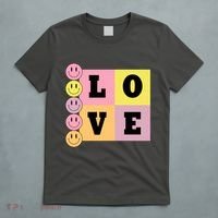 Love Retro Smile Face Cute Gift T-Shirt thumb 5