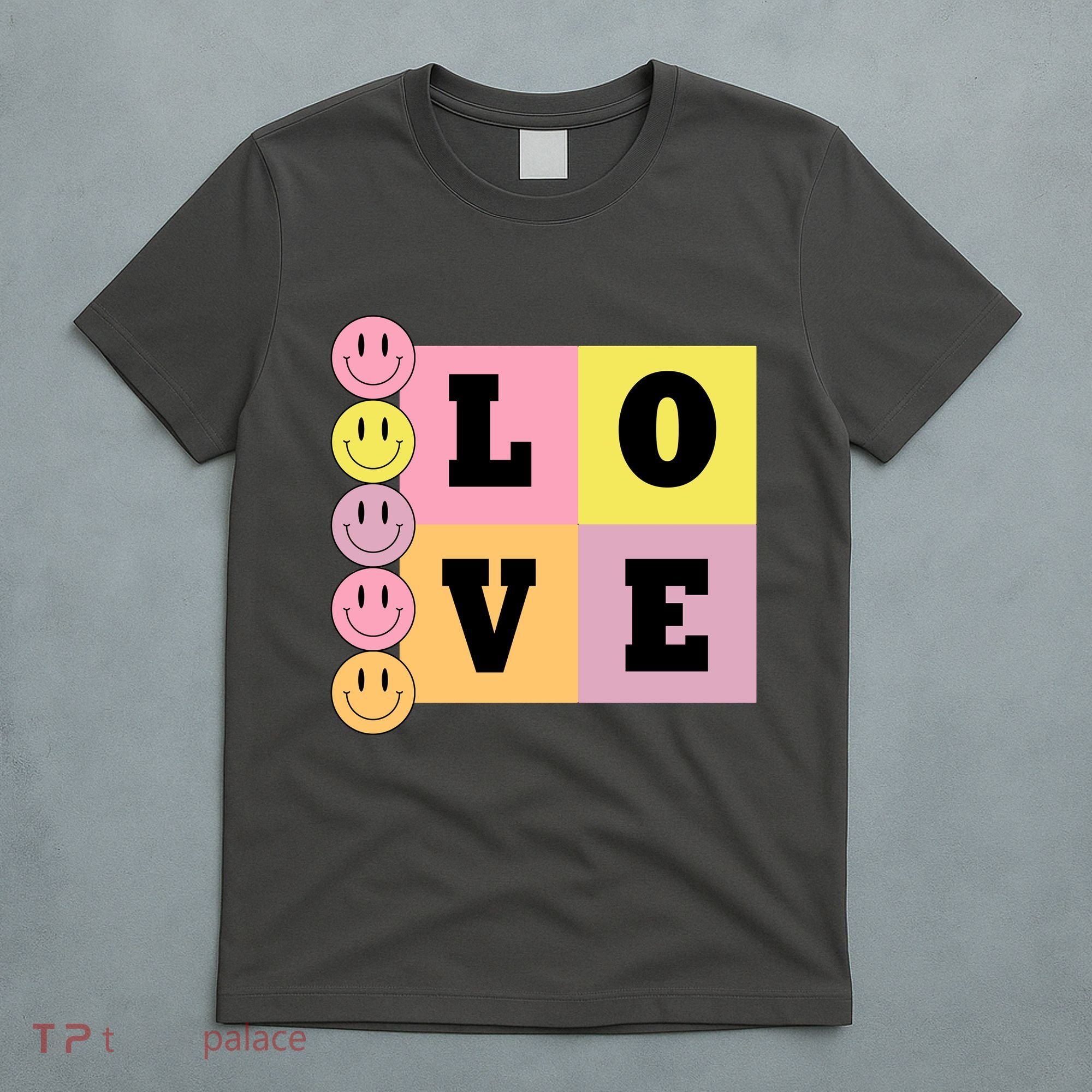 Love Retro Smile Face Cute Gift T-Shirt