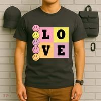 Love Retro Smile Face Cute Gift T-Shirt thumb 6