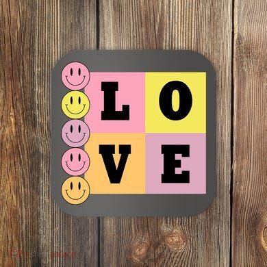 Love Retro Smile Face Cute Gift Coaster