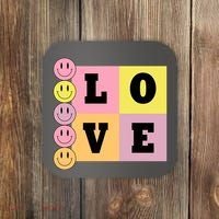 Love Retro Smile Face Cute Gift Coaster thumb 0