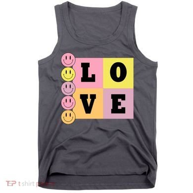 Love Retro Smile Face Cute Gift Tank Top