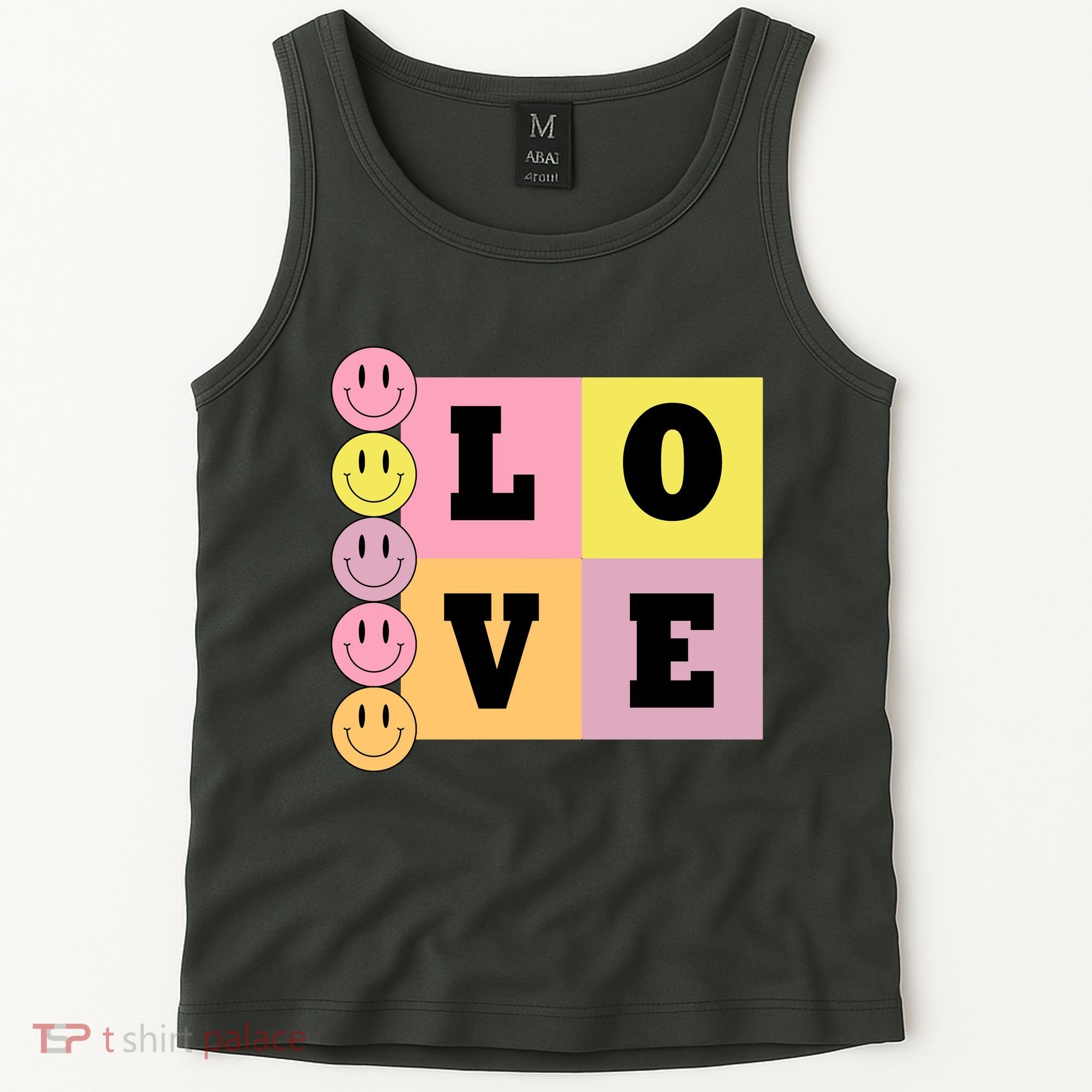 Love Retro Smile Face Cute Gift Tank Top