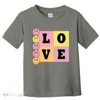 Love Retro Smile Face Cute Gift Toddler T-Shirt thumb 0