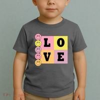 Love Retro Smile Face Cute Gift Toddler T-Shirt thumb 2