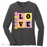 Love Retro Smile Face Cute Gift Women's Long Sleeve Shirt thumb 0
