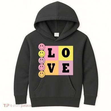 Love Retro Smile Face Cute Gift Kids Hoodie