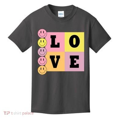 Love Retro Smile Face Cute Gift Kids T-Shirt