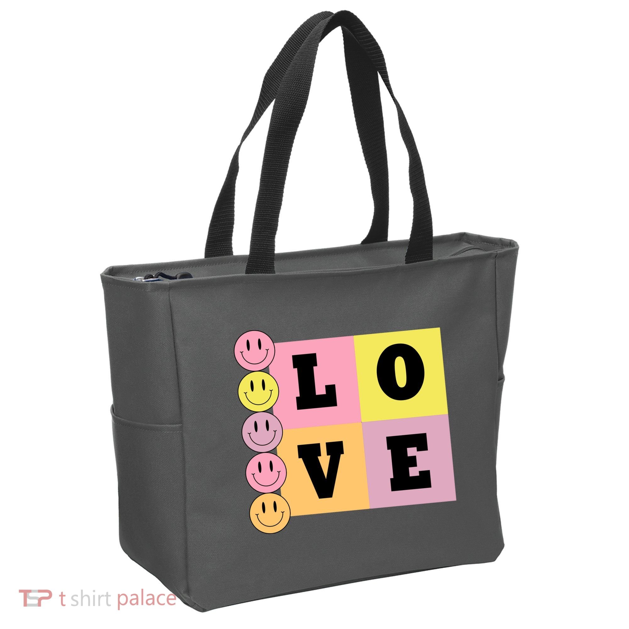 Love Retro Smile Face Cute Gift Tote Bag