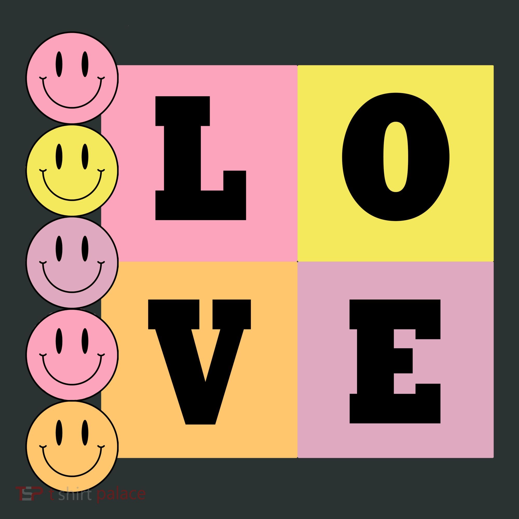 Love Retro Smile Face Cute Gift Tote Bag